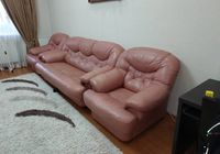 Продам шкіряний комплект.2 нерозкладні крісла і розкладний диван... Оголошення Bazarok.ua