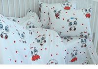 Купити дитячий в ліжечко комплект постільної білизни Панда червона... Оголошення Bazarok.ua