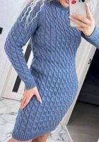 Платье новое вязаное р 48 50 цвет синее очень... Объявления Bazarok.ua