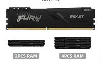 Оперативна пам'ять Kingston Fury Beast 32GB (2x16Gb) DDR4 3200... Оголошення Bazarok.ua