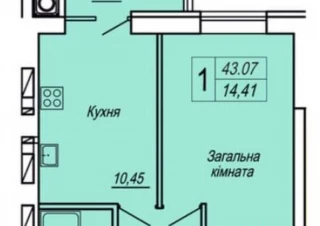 Квартира 1-кімн. продаж Житомир, Богуния &ndash; 43 м&sup2;... Оголошення Bazarok.ua
