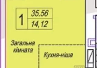 Квартира 1-кімн. продаж Житомир, Центр &ndash; 37 м&sup2;... Оголошення Bazarok.ua