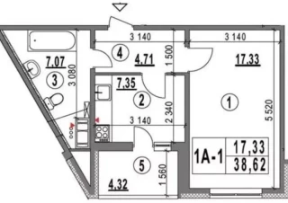 Квартира 1-кімн. продаж Киев, Голосеевский &ndash; 39 м&sup2;... Объявления Bazarok.ua