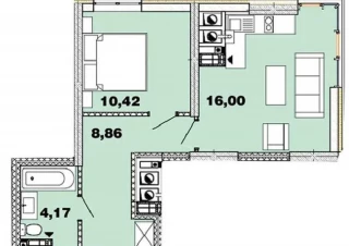 Квартира 1-кімн. продаж Петропавловская Борщаговка &ndash; 39 м&sup2;... Объявления Bazarok.ua