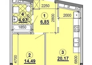 Квартира 1-кімн. продаж Киев, Дарницкий &ndash; 47 м&sup2;... Оголошення Bazarok.ua