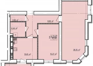 Квартира 2-кімн. продаж Харьков, Основянский &ndash; 43 м&sup2;... Оголошення Bazarok.ua