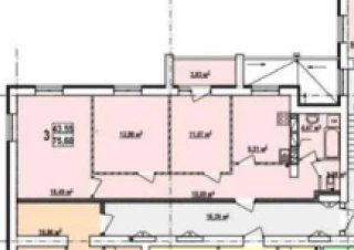 Квартира 3-кімн. продаж Харьков, Индустриальный &ndash; 77 м&sup2;... Оголошення Bazarok.ua