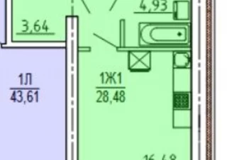 Квартира 1-кімн. продаж Житомир, Богуния &ndash; 28 м&sup2;... Оголошення Bazarok.ua